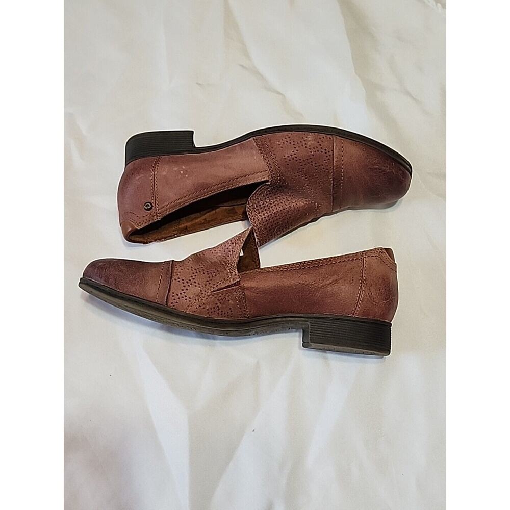 Rockport Cobb Hill Shoes Womens 9 Crosbie Slip On Loafer CI6210 Burgundy - Picture 8 of 12